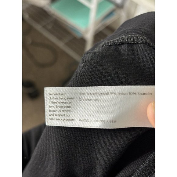 Eileen Fisher Tencel Pants Tapered Ankle Pockets Elastic Waist Black Size XS - Picture 5 of 5